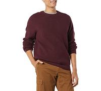 Amazon Essentials Men's Long-Sleeve Soft Touch Waffle Stitch Crew Neck Jumper, Burgundy, XS