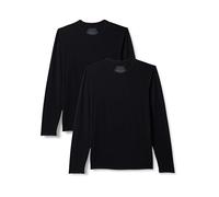 Amazon Essentials Men's Long Sleeve Super Soft Modal Vest, Pack of 2, Black, S