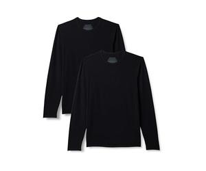 Amazon Essentials Men's Long Sleeve Super Soft Modal Vest, Pack of 2, Black, XL