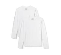 Amazon Essentials Men's Long Sleeve Super Soft Modal Vest, Pack of 2, White, S