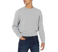 Amazon Essentials Men's Long-Sleeved Lightweight Fleece French Terry Crew Neck Sweatshirt, Light Grey Heather, L