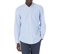 Amazon Essentials Men's Long-Sleeved Regular-fit Stretch Oxford Shirt (Available in Big & Tall), Powder Blue, XXL