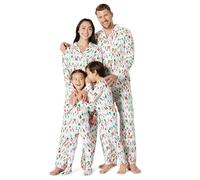 Amazon Essentials Men's Matching Holiday Family Pyjama Sets, Festive Lights, XS