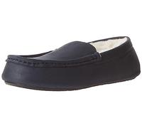 Amazon Essentials Men's Micro-suede Moccasin Slippers, Navy, 6 UK
