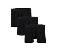 Amazon Essentials Men's Microfibre Boxer Shorts Underwear, Pack of 3, Black, S