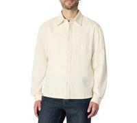 Amazon Essentials Men's Modern Oversized-Fit Denim Button-Down Shirt, Ecru, S
