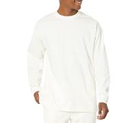 Amazon Essentials Men's Oversized Long-Sleeved Organic Cotton T-Shirt, Eggshell White, XS