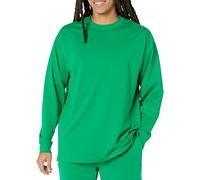 Amazon Essentials Men's Oversized Long-Sleeved Organic Cotton T-Shirt, Green, 5XL Plus Tall