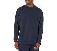 Amazon Essentials Men's Oversized Long-Sleeved Organic Cotton T-Shirt, Navy, XS
