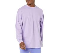 Amazon Essentials Men's Oversized Long-Sleeved Organic Cotton T-Shirt, Purple, 4XL Plus