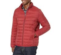 Amazon Essentials Men's Packable Lightweight Water-Resistant Puffer Jacket (Available in Big & Tall), Brick Red, S