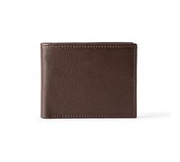 Amazon Essentials Men's Pebbled Full Grain Leather Bifold Wallet, Dark Brown, One Size
