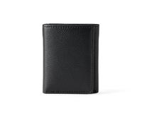 Amazon Essentials Men's Pebbled Full Grain Leather Trifold Wallet, Black, One Size