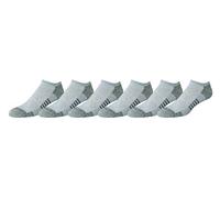 Amazon Essentials Men's Performance Breathable Cotton-Poly Blend Cushioned No Show Running and Trainer Athletic Ankle Socks, 6 Pairs, Grey, 12-14