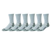 Amazon Essentials Men's Performance Breathable Cotton-Poly Blend Moisture Control Athletic Running Crew Sports Socks, 6 Pairs, Grey, 12-14