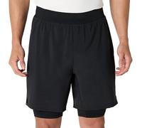 Amazon Essentials Men's Performance Stretch Woven 7” (18cm) Training Short with Liner, Black, S