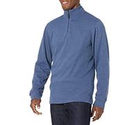 Amazon Essentials Men's Quarter-Zip French Rib Jumper, Blue Heather, S