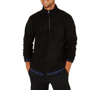 Amazon Essentials Men's Quarter-Zip Polar Fleece Jacket, Black, L