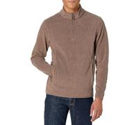 Amazon Essentials Men's Quarter-Zip Polar Fleece Jacket, Brown Heather, L