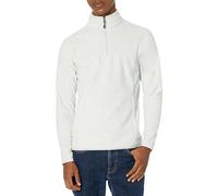 Amazon Essentials Men's Quarter-Zip Polar Fleece Winter Jacket, Light Grey Heather, XXL