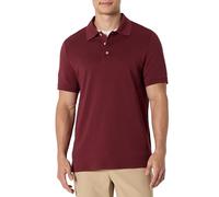 Amazon Essentials Men's Regular Fit Interlock Polo Shirt, Rich Burgundy, L