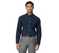 Amazon Essentials Men's Regular-Fit Long-Sleeve 100% Cotton Oxford Shirt, Navy, S