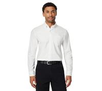 Amazon Essentials Men's Regular-Fit Long-Sleeve 100% Cotton Oxford Shirt, White, S