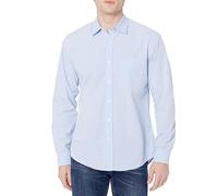 Amazon Essentials Men's Regular-Fit Long-Sleeve Casual Poplin Shirt, Light Blue, XL