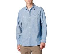 Amazon Essentials Men's Regular-Fit Long-Sleeve Chambray Shirt, Blue, XXL