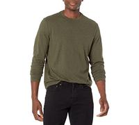 Amazon Essentials Men's Regular-Fit Long-Sleeve T-Shirt, Olive Heather, S