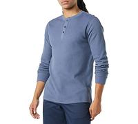 Amazon Essentials Men's Regular-Fit Long-Sleeve Waffle Henley Shirt, Indigo, S