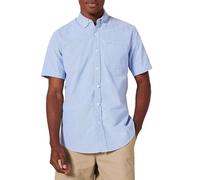 Amazon Essentials Men's Regular-Fit Short-Sleeve 100% Cotton Oxford Shirt, Blue, XXL