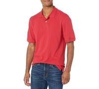 Amazon Essentials Men's Regular-Fit Short-Sleeve Cotton Piqué Polo Shirt (Available in Big and Tall), Red, M