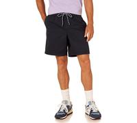 Amazon Essentials Men's Relaxed Fit 8" (20cm) Cotton Elasticated Waist Pull On Drawstring Walk Shorts, Black, 3XL