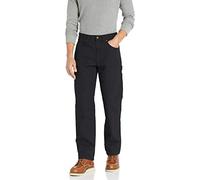 Amazon Essentials Men's Relaxed-Fit Carpenter Utility Trousers with Tool Pockets - Discontinued Colours, Black, 35W / 34L
