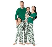 Amazon Essentials Men's Relaxed-Fit Family Matching Soft Flannel Festive Pyjama Sets, Winter Trees, S