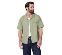Amazon Essentials Men's Relaxed-Fit Short Sleeve Linen Blend Shirt, Dark Sage Green, XXL