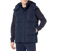 Amazon Essentials Men's Relaxed-Fit Water-Repellent Recycled Polyester Hooded Puffer Vest (Previously Amazon Aware)