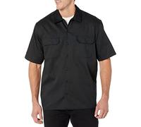 Amazon Essentials Men's Short-Sleeve Stain and Wrinkle-Resistant Work Shirt, Black, S