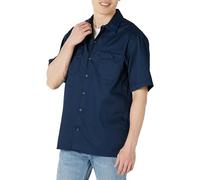Amazon Essentials Men's Short-Sleeve Stain and Wrinkle-Resistant Work Shirt, Navy, XS