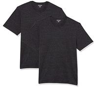 Amazon Essentials Men's Short-Sleeve V-Neck T-Shirt, Pack of 2, Charcoal Heather, XS