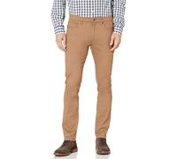 Amazon Essentials Men's Skinny-Fit 5-Pocket Stretch Twill Trousers, Dark Khaki Brown, 33W / 32L