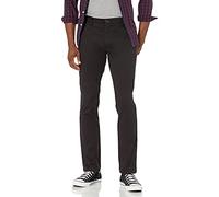 Amazon Essentials Men's Skinny-Fit Washed Comfort Stretch Chino Trousers, Black, 32W / 29L