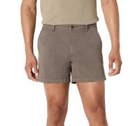 Amazon Essentials Men's Slim-Fit 5" (13cm) Flat-Front Comfort Stretch Chino Shorts, Brown (Eiffel Tower), 32W