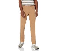 Amazon Essentials Men's Slim-Fit 5-Pocket Comfort Stretch Chino Trousers (Previously Goodthreads), Light Khaki Brown, 33W / 36L