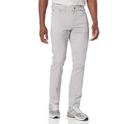Amazon Essentials Men's Slim-Fit 5-Pocket Stretch Twill Trousers, Light Grey, 35W / 32L