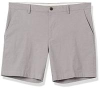 Amazon Essentials Men's Slim-Fit 7" (18cm) Lightweight Comfort Stretch Oxford Shorts, Light Grey, 29W
