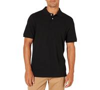 Amazon Essentials Men's Slim-Fit Cotton Pique Polo Shirt, Black, S