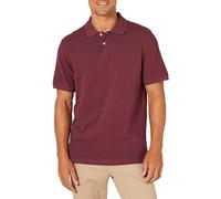 Amazon Essentials Men's Slim-Fit Cotton Pique Polo Shirt, Burgundy, M