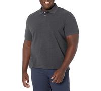 Amazon Essentials Men's Slim-Fit Cotton Pique Polo Shirt, Charcoal Heather, XXL